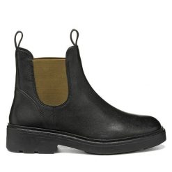 Sztyblety Geox. Brązowe botki damskie Geox, bez obcasa, na płaskiej podeszwie, bez zapięcia. Za 499.99 zł.