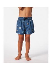 Spodenki surfingowe dla dzieci Rip Curl Grom Energy Volley - Boy Granatowy. Niebieskie kąpielówki dla chłopców Rip Curl, bez wzorów, z materiału. Za 122.70 zł.