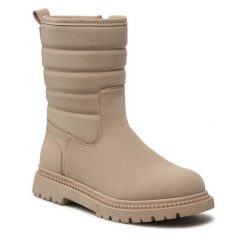 Botki DeeZee. Brązowe botki damskie DeeZee, bez obcasa, na płaskiej podeszwie, bez zapięcia. Za 159.99 zł.