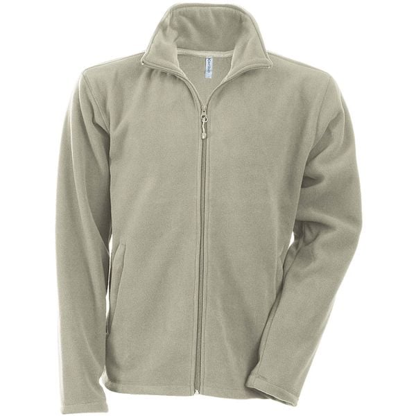 Polarowa kurtka z zamkiem Kariban Falco. Brązowe kurtki męskie KARIBAN, m, bez wzorów, z polaru, bez kaptura. Za 145.00 zł.