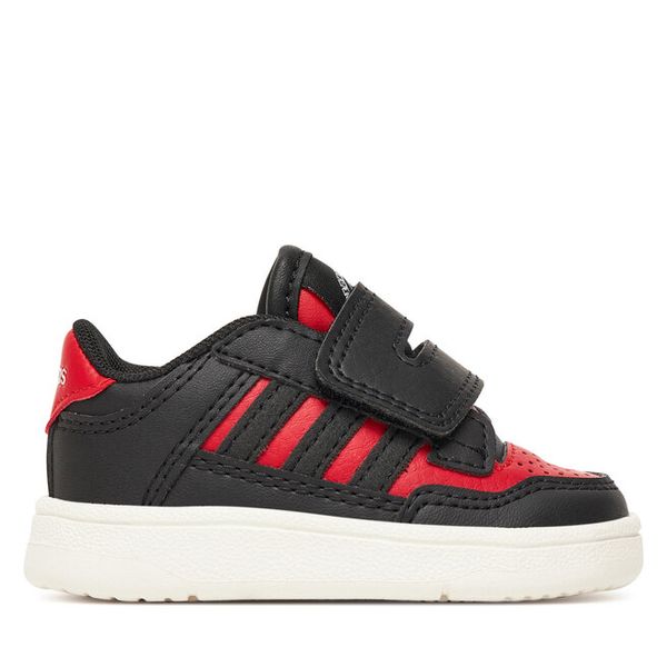 Sneakersy adidas. Czarne trampki i tenisówki chłopięce Adidas, bez wzorów, bez zapięcia. Za 99.99 zł.