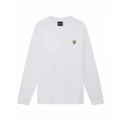 Bluza z okrągłym dekoltem Lyle & Scott. Białe swetry damskie LYLE AND SCOTT, na zimę, bez wzorów, klasyczne, bez kołnierzyka, bez ramiączek, bez kaptura. W wyprzedaży za 279.55 zł.
