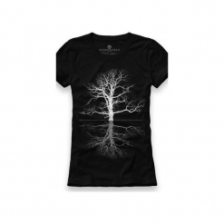 Koszulka UNDERWORLD Ring spun cotton Drzewo. Czarne t-shirty damskie Underworld, z nadrukiem, z bawełny. Za 59.99 zł.