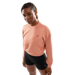 Bluza treningowa crop top dla kobiet Fitness Siroko Pinnacle. Brązowe bluzy damskie SIROKO, bez wzorów, z materiału, bez kaptura. Za 169.00 zł.