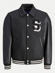 Jack & Jones Kurtka bomber Carter 12260455 Czarny Regular Fit. Czarne kurtki męskie Jack & Jones, m, bez wzorów, z syntetyku, bez kaptura. Za 279.99 zł.