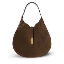 Torebka Polo Ralph Lauren. Brązowe torebki do ręki damskie Polo Ralph Lauren, bez wzorów, klasyczne, bez dodatków. Za 3,499.00 zł.
