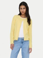 ONLY Kardigan Loyal 15371151 Żółty Regular Fit. Żółte kardigany damskie Only, xl, bez wzorów, z syntetyku, bez kołnierzyka, bez ramiączek, bez kaptura. Za 109.99 zł.