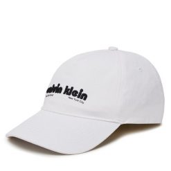 Czapka z daszkiem Calvin Klein Jeans. Białe czapki i kapelusze męskie Calvin Klein Jeans, bez wzorów, z jeansu. Za 119.99 zł.