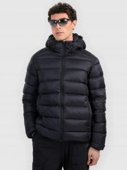 KURTKA MĘSKA ZIMOWA PUCHOWA NARCIARSKA 4F PUCH NATURALNY CZARNA. Czarne kurtki męskie 4f, na zimę, l, bez wzorów, z puchu, bez kaptura. Za 799.99 zł.