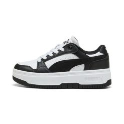 Buty damskie Puma Rebound. Białe obuwie sportowe damskie Puma, bez wzorów, z materiału, do koszykówki. Za 248.05 zł.