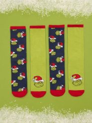 Skarpetki 2 pack Grinch - wielobarwny. Skarpety męskie Sinsay, bez wzorów. Za 15.99 zł.