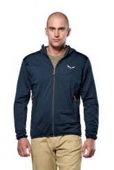Bluza trekkingowa męska Puez Altavia PL HD. Niebieskie bluzy męskie Salewa, m, bez wzorów, z dzianiny, z kapturem. Za 400.85 zł.