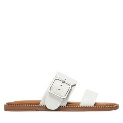 Klapki Tamaris. Brązowe klapki damskie Tamaris, bez wzorów, bez obcasa. Za 269.99 zł.