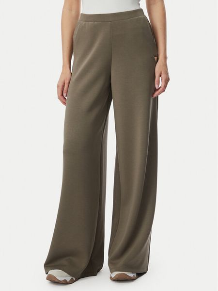 Guess Spodnie dresowe V4YB07 KCAY2 Khaki Regular Fit. Brązowe spodnie dresowe damskie Guess, xxs, z aplikacjami, z dresówki. Za 394.99 zł.