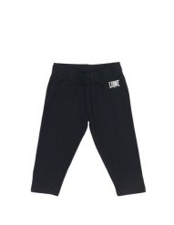 Foliowe legginsy capri dziewczęce. Czarne legginsy dla dziewczynek LEONE 1947 APPAREL, bez wzorów, z bawełny. Za 42.06 zł.
