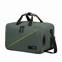 Plecak torba kabinowa z kieszenią na laptop American Tourister. Czarne torby sportowe męskie American Tourister, bez wzorów, z materiału, małe. Za 209.99 zł.