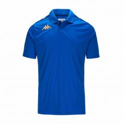 Polo Kappa Ghiolo. Niebieskie koszulki polo męskie Kappa, bez wzorów, sportowe, bez ramiączek. Za 207.50 zł.