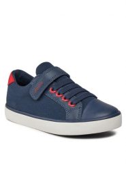 Geox Sneakersy J Gisli Boy J455CB 01054 C0735 S Granatowy. Niebieskie buty sportowe chłopięce Geox, bez wzorów, z materiału, bez zapięcia. Za 109.99 zł.