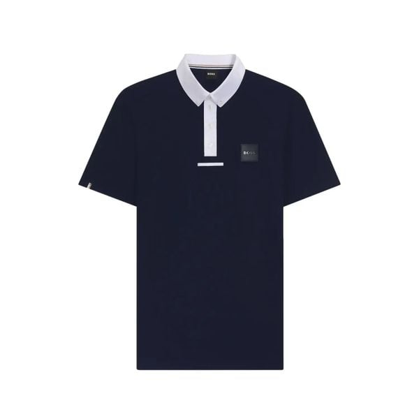 Koszulka polo Boss Equestrian Marty. Niebieskie koszulki polo męskie BOSS EQUESTRIAN, m, bez wzorów, z materiału, eleganckie, bez ramiączek. Za 581.50 zł.