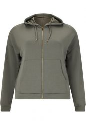 Damska bluza z kapturem zapinana na zamek Q Sportswear Tiamo. Czarne bluzy damskie ENDURANCE Q, bez wzorów, z poliesteru, z kapturem, do biegania. Za 346.00 zł.