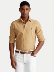 Polo Ralph Lauren Koszula 710804257021 Beżowy ciemny Slim Fit. Brązowe koszule męskie Polo Ralph Lauren, l, bez wzorów, z bawełny, bez kołnierzyka, bez ramiączek. Za 689.99 zł.