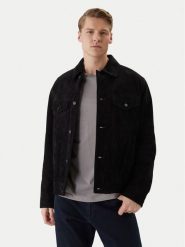 BOSS Kurtka skórzana Johot 50552130 Czarny Regular Fit. Czarne kurtki męskie Boss, m, bez wzorów, ze skóry, bez kaptura. Za 2,199.00 zł.