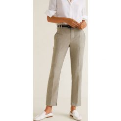 Mango - Spodnie David33. Szare spodnie materiałowe damskie Mango, w paski, z materiału. Za 139.90 zł.