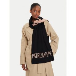 Szalik Patrizia Pepe. Czarne szaliki i chusty damskie Patrizia Pepe, bez wzorów. Za 729.99 zł.