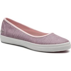 Tenisówki LACOSTE - Ziane Ballet 219 1 Cfa 7-37CFA00502E5 Lt Pnk/Off Wht. Czerwone półbuty damskie Lacoste, bez wzorów, z gumy, bez obcasa, na płaskiej podeszwie, bez zapięcia. W wyprzedaży za 199.00 zł.