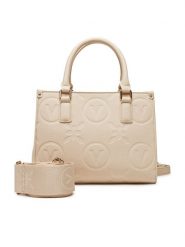 Valentino Torebka Samba Re VBS8ZG04 Écru. Białe torebki do ręki damskie Valentino, bez wzorów, ze skóry, bez dodatków. Za 539.99 zł.