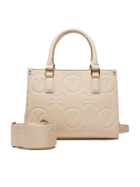 Valentino Torebka Samba Re VBS8ZG04 Écru. Białe torebki do ręki damskie Valentino, bez wzorów, ze skóry, bez dodatków. Za 485.99 zł.