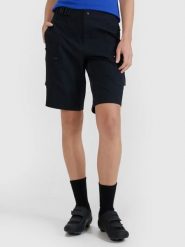 SPODENKI DAMSKIE ROWEROWE 4F F0890 PRZED KOLANO KOLOR CZARNY. Czarne szorty sportowe damskie 4f, na lato, l, bez wzorów, z materiału, eleganckie, do biegania. Za 249.99 zł.