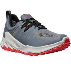 Buty męskie Keen Men Zionic Wp Steel Grey/poppy Red Blue. Czerwone buty sportowe męskie Keen, bez zapięcia. Za 580.99 zł.
