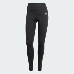 Długie legginsy Optimé Essentials Stash Pocket. Czarne legginsy sportowe damskie Adidas, s, bez wzorów, z elastanu, z podwyższonym stanem, długie, na fitness i siłownię. Za 226.70 zł.