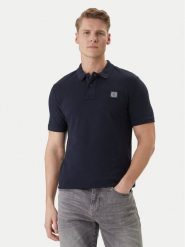 Guess Polo M2YP24 KC9T1 Granatowy Regular Fit. Niebieskie koszulki polo męskie Guess, l, z aplikacjami, z bawełny, bez ramiączek. Za 379.99 zł.