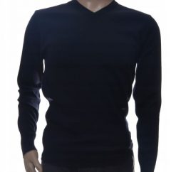 Elegancki klasyczny sweter męski z wełny wełniany XL granatowy niegryzący 1703. Niebieskie bluzy męskie Selantino, m, bez wzorów, z wełny, bez kaptura. Za 151.28 zł.