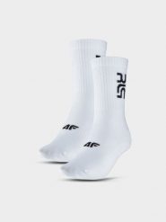 4F Skarpety casual za kostkę 4F x Robert Lewandowski - białe 39-42. Białe skarpety męskie 4f, bez wzorów, z bawełny. W wyprzedaży za 29.99 zł.