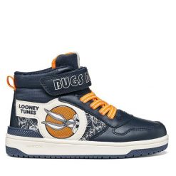 Sneakersy Geox. Niebieskie trampki i tenisówki chłopięce Geox, bez wzorów, bez zapięcia. Za 269.99 zł.