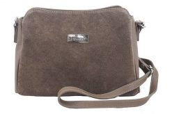 Listonoszka skórzana BARBERINI'S c. beżowa 931-9. Brązowe torebki shopper damskie Barberinis, bez wzorów, ze skóry, duże, zamszowe, bez dodatków. Za 253.99 zł.