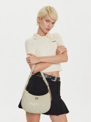 PINKO Torebka Half Moon Mini Fl AI 24-25 PLTT 102790 A1YB Kremowy. Białe torebki do ręki damskie Pinko, bez wzorów, ze skóry, bez dodatków. Za 1,028.99 zł.