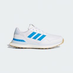 Skórzane buty golfowe bez kolców S2G 26. Białe obuwie sportowe damskie Adidas, bez wzorów, na golfa. Za 569.00 zł.