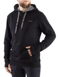 Bluza turystyczna męska Viking Laxa Bamboo z kapturem. Czarne bluzy męskie Viking, m, bez wzorów, z bawełny, z kapturem. Za 159.90 zł.