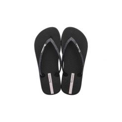 Świecące Japonki Ipanema Maxi Damskie. Czarne klapki damskie Ipanema, bez wzorów, z syntetyku, bez obcasa. Za 139.00 zł.