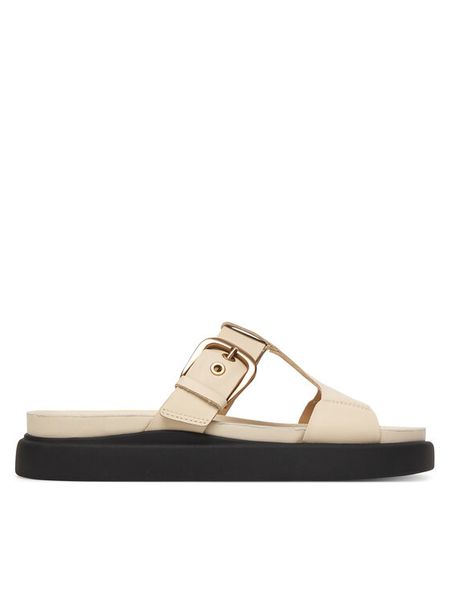 Clarks Klapki Aristella West 26185812 Écru. Białe klapki damskie Clarks, bez wzorów, ze skóry, bez obcasa. Za 429.99 zł.