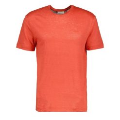Koszulka męska Gant Linen Ss T-shirt lniany. Niebieskie koszulki sportowe męskie GANT, m, bez wzorów, ze lnu, sportowe, bez kołnierzyka. Za 134.00 zł.