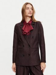 Haveone Marynarka JVI-M032 Bordowy Regular Fit. Czerwone żakiety damskie Haveone, m, bez wzorów, z syntetyku. Za 509.99 zł.