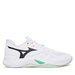 Buty halowe Mizuno. Białe buty sportowe męskie Mizuno, bez zapięcia, mizuno wave. Za 459.99 zł.