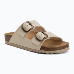 Klapki damskie Scholl Josephine. Brązowe klapki damskie Scholl, bez wzorów, z materiału, bez obcasa. Za 239.99 zł.