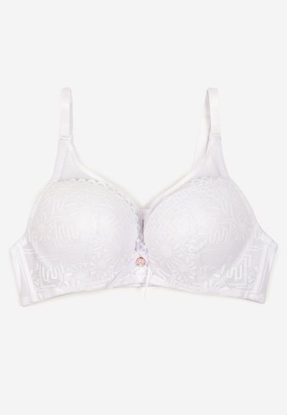 Biały Biustonosz Full Cup Zdobiony Koronką Raviera. Białe biustonosze Renee, z aplikacjami, z koronki. Za 39.99 zł.