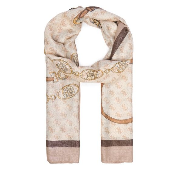 Szal Guess. Brązowe szaliki i chusty damskie Guess, z aplikacjami. Za 154.99 zł.